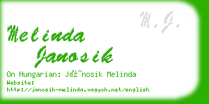 melinda janosik business card